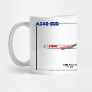 Airbus A340-500 - TAM Airlines (Art Print) Mug